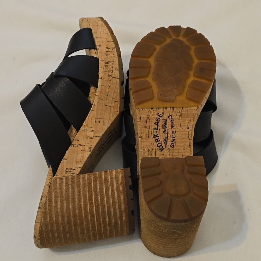 Black, Kork-Ease wedge. Size 7 - Picture 5 of 9